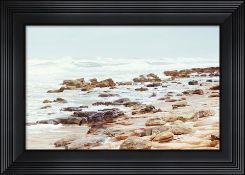 Framed Rock Beach Print