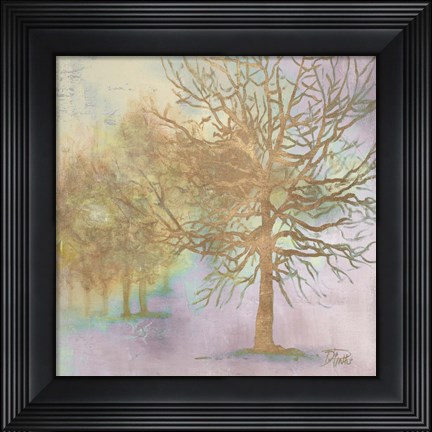 Framed Gold Serene Forest I Print