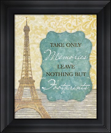 Framed Take Only Memories Print