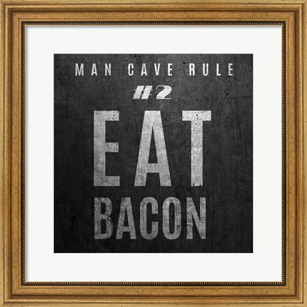 Framed Man Cave Rules I Print