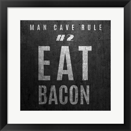 Framed Man Cave Rules I Print