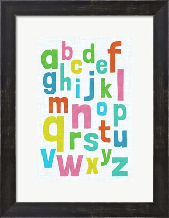 Framed Alphabet of Colors I Print