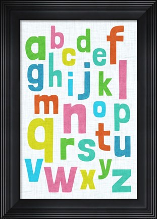 Framed Alphabet of Colors I Print