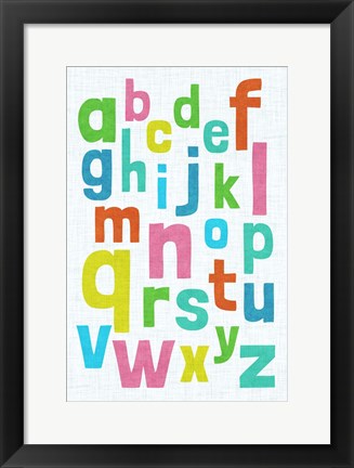 Framed Alphabet of Colors I Print