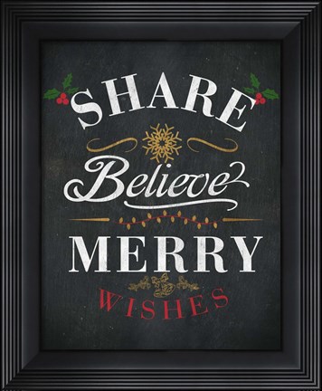 Framed Dream Shine Chalk II Print