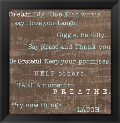 Framed Encouraging Words Print