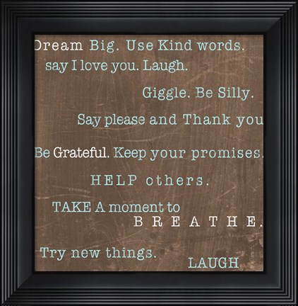 Framed Encouraging Words Print