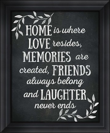 Framed Home Forever I Print