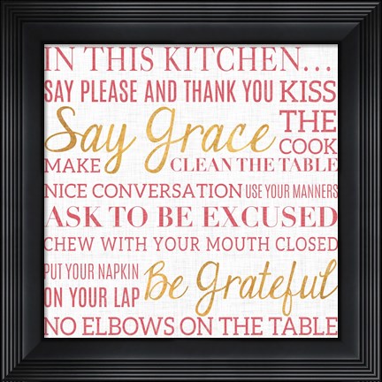 Framed In This Kitchen Print