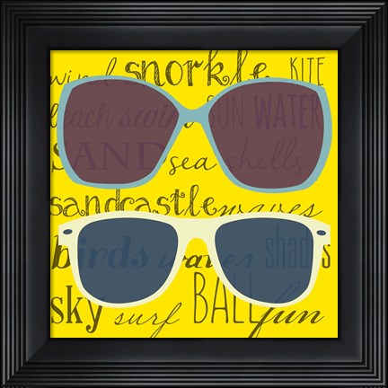 Framed Coastal Shades II Print