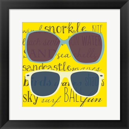 Framed Coastal Shades II Print