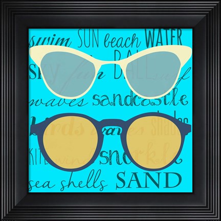 Framed Coastal Shades I Print