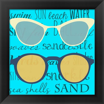 Framed Coastal Shades I Print