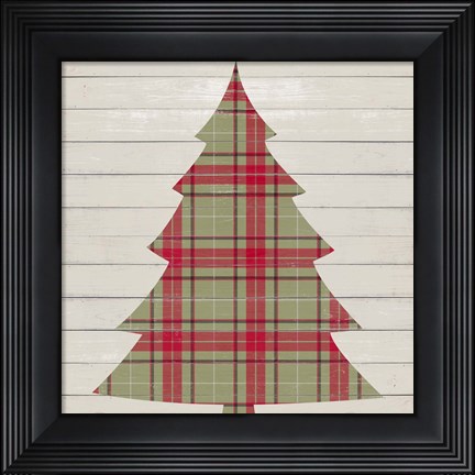 Framed Plaid Christmas II Print