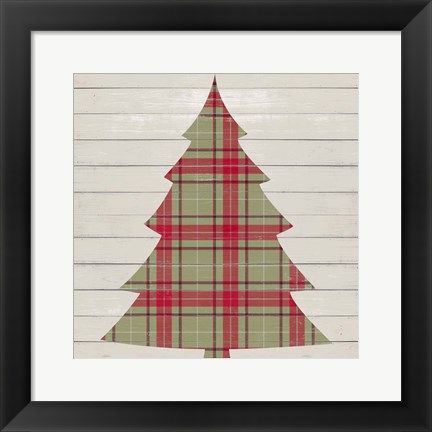 Framed Plaid Christmas II Print