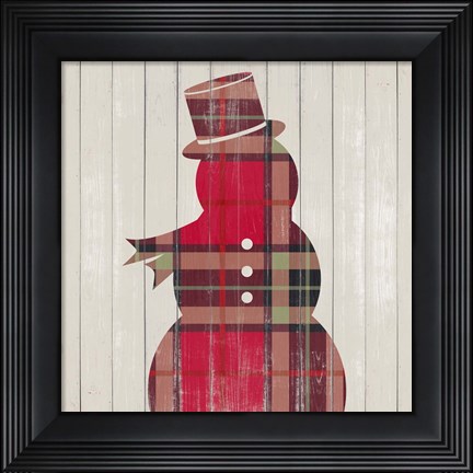 Framed Plaid Christmas IV Print