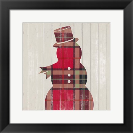 Framed Plaid Christmas IV Print