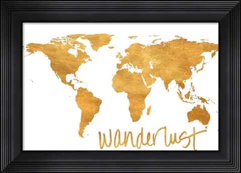 Framed Wanderlust Map Print