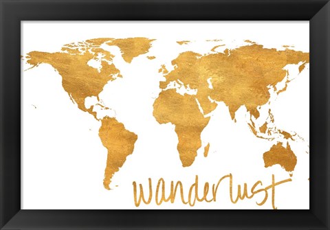 Framed Wanderlust Map Print