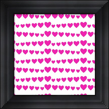 Framed Heart Pattern A Print