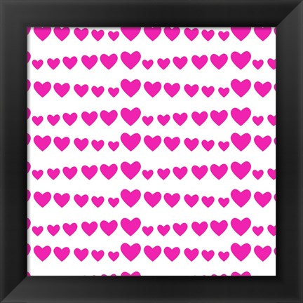Framed Heart Pattern A Print