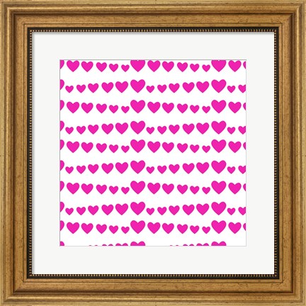 Framed Heart Pattern A Print