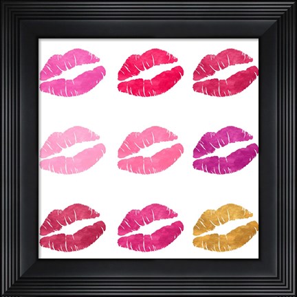 Framed Shades Of Kisses Print