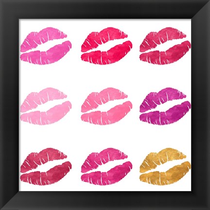 Framed Shades Of Kisses Print