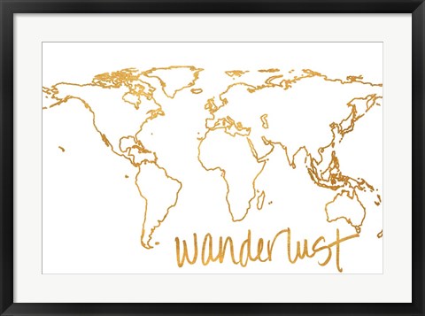 Framed Gold Wanderlust Print