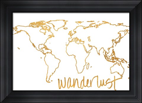 Framed Gold Wanderlust Print