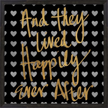 Framed Happily Ever After Pattern Print