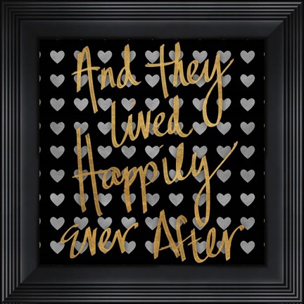 Framed Happily Ever After Pattern Print