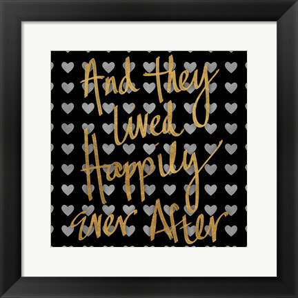 Framed Happily Ever After Pattern Print