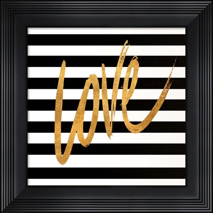 Framed Valentines Stripes IV Print