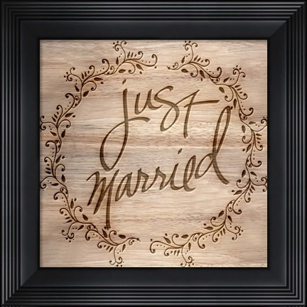 Framed Just Married Print