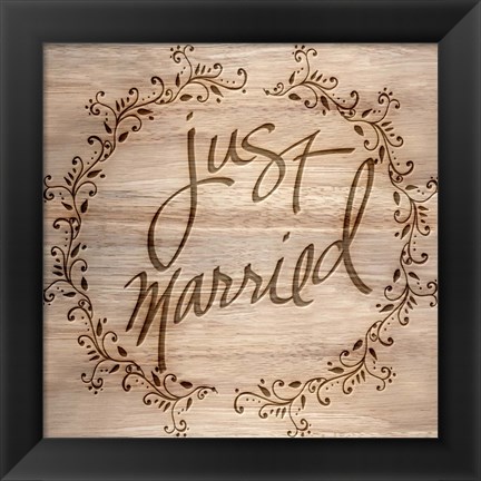 Framed Just Married Print