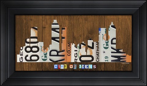 Framed Atlanta Skyline Print