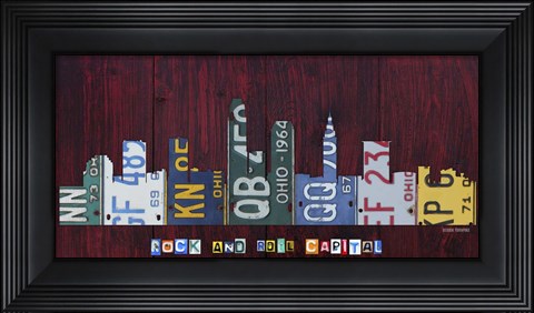 Framed Cleveland Skyline Print