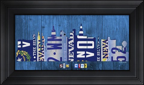 Framed Las Vegas Skyline Print