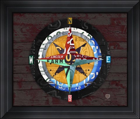 Framed Compass Print
