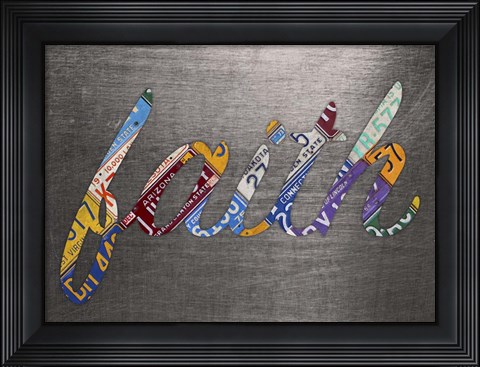 Framed Faith Sign Metal Print