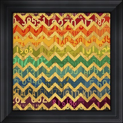 Framed Patterns In The Road 1 Print