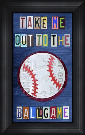 Framed Take Me Out To The Ballgame Print