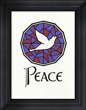 Framed Peace Dove Print