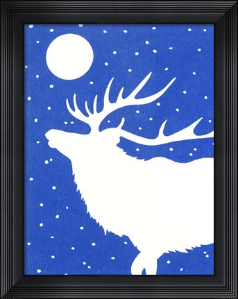 Framed White Elk Print