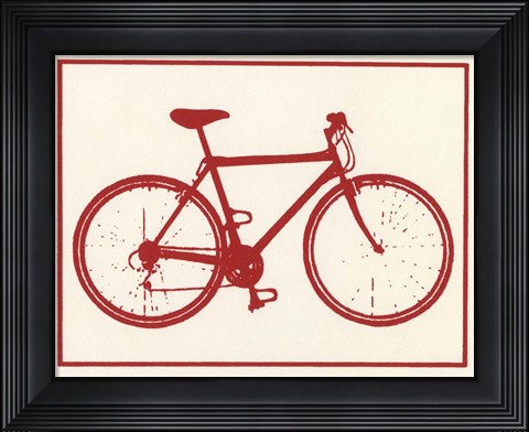 Framed Red Bicycle Print