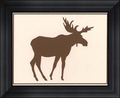 Framed Brown Moose Print