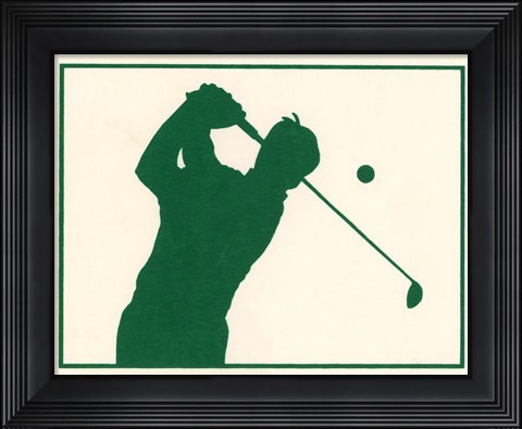 Framed Green Golfer Print