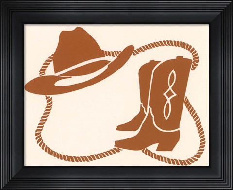 Framed Cowboy Gear Print