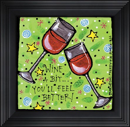 Framed Wine A Bit Print